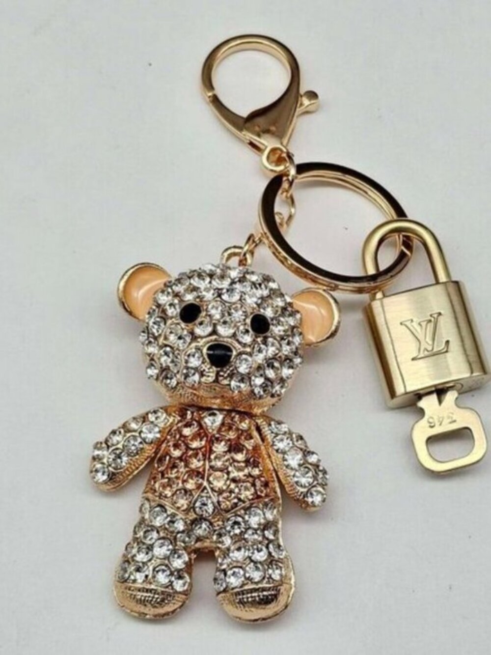 Louis Vuitton Gold Padlock 🔑 Authentic LV Unbranded Keychain Bag Charm - Picture 4 of 7
